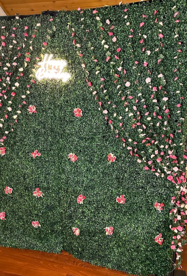 Event Greenery Wall Backdrop for Mirror Selfie Booth in Southern Tier NY